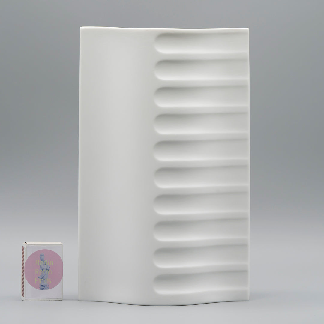 Bisque Porcelain Trio “Archais” (incl. “Artichoke”) – Heinrich Fuchs for Hutschenreuther, 1960s–70s