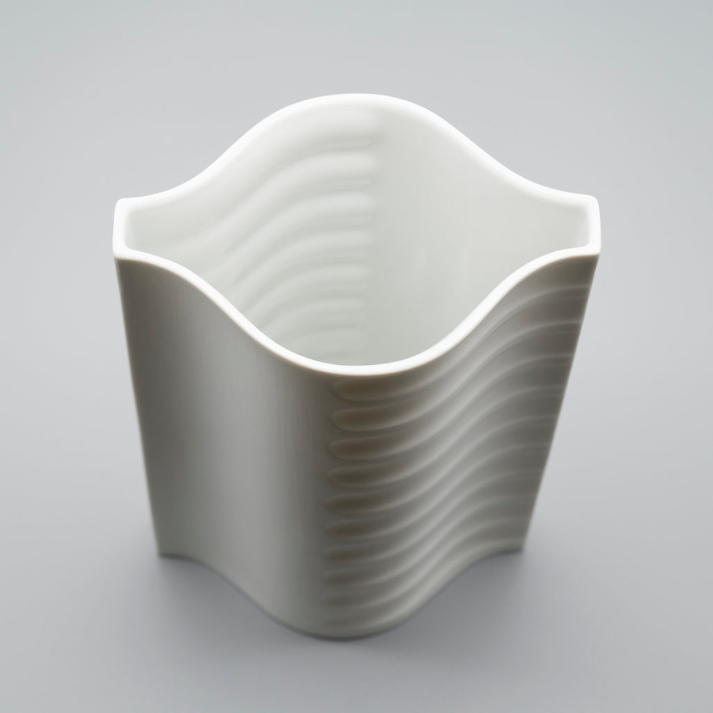 Bisque Porcelain Trio “Archais” (incl. “Artichoke”) – Heinrich Fuchs for Hutschenreuther, 1960s–70s