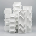 "Archais" Bisque Porcelain 5 Vase Set – Heinrich Fuchs for Hutschenreuther, 1960s–1970s