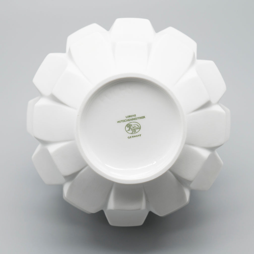 Bisque Porcelain Trio “Archais” (incl. “Artichoke”) – Heinrich Fuchs for Hutschenreuther, 1960s–70s