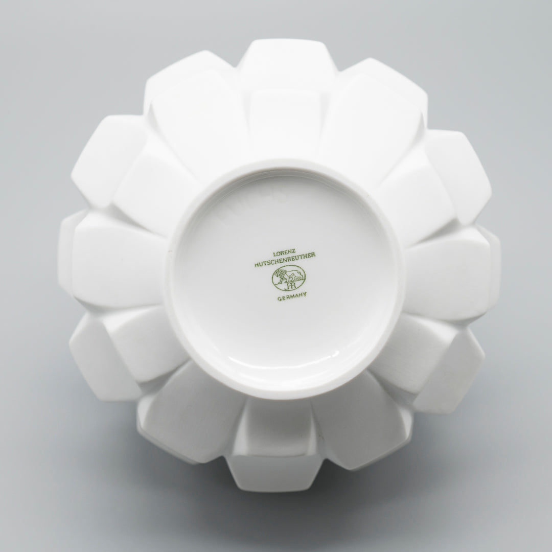 Bisque Porcelain Trio “Archais” (incl. “Artichoke”) – Heinrich Fuchs for Hutschenreuther, 1960s–70s