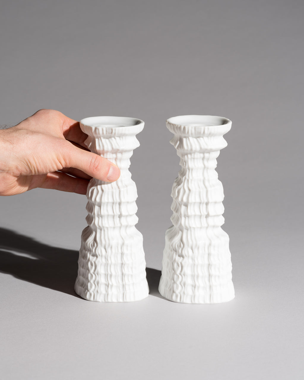 Cascade Candle Holder Pair – Martin Freyer for Rosenthal, 1970s