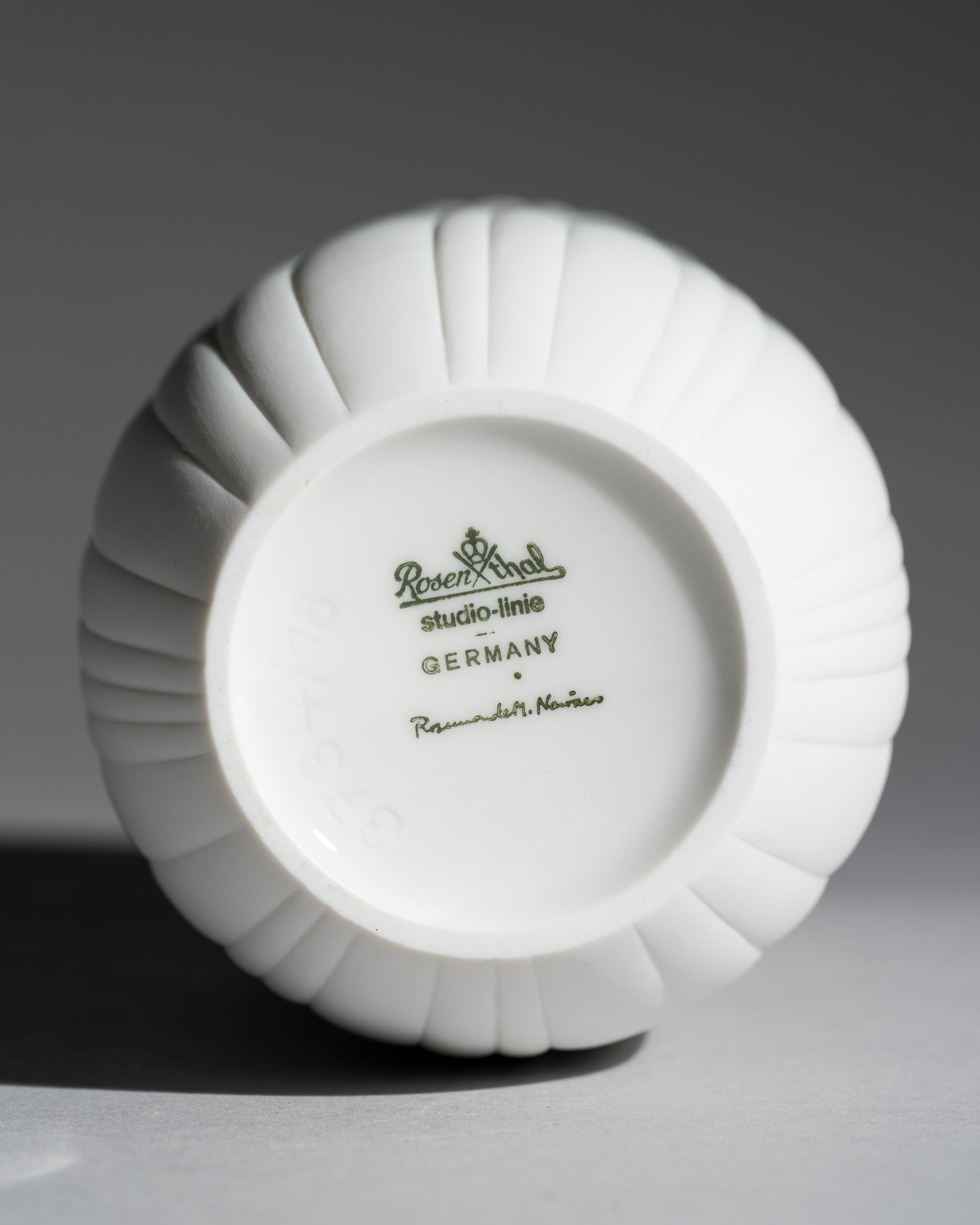 Anemone White Bisque Porcelain Trio – Rosemonde Nairac for Rosenthal, 1970s