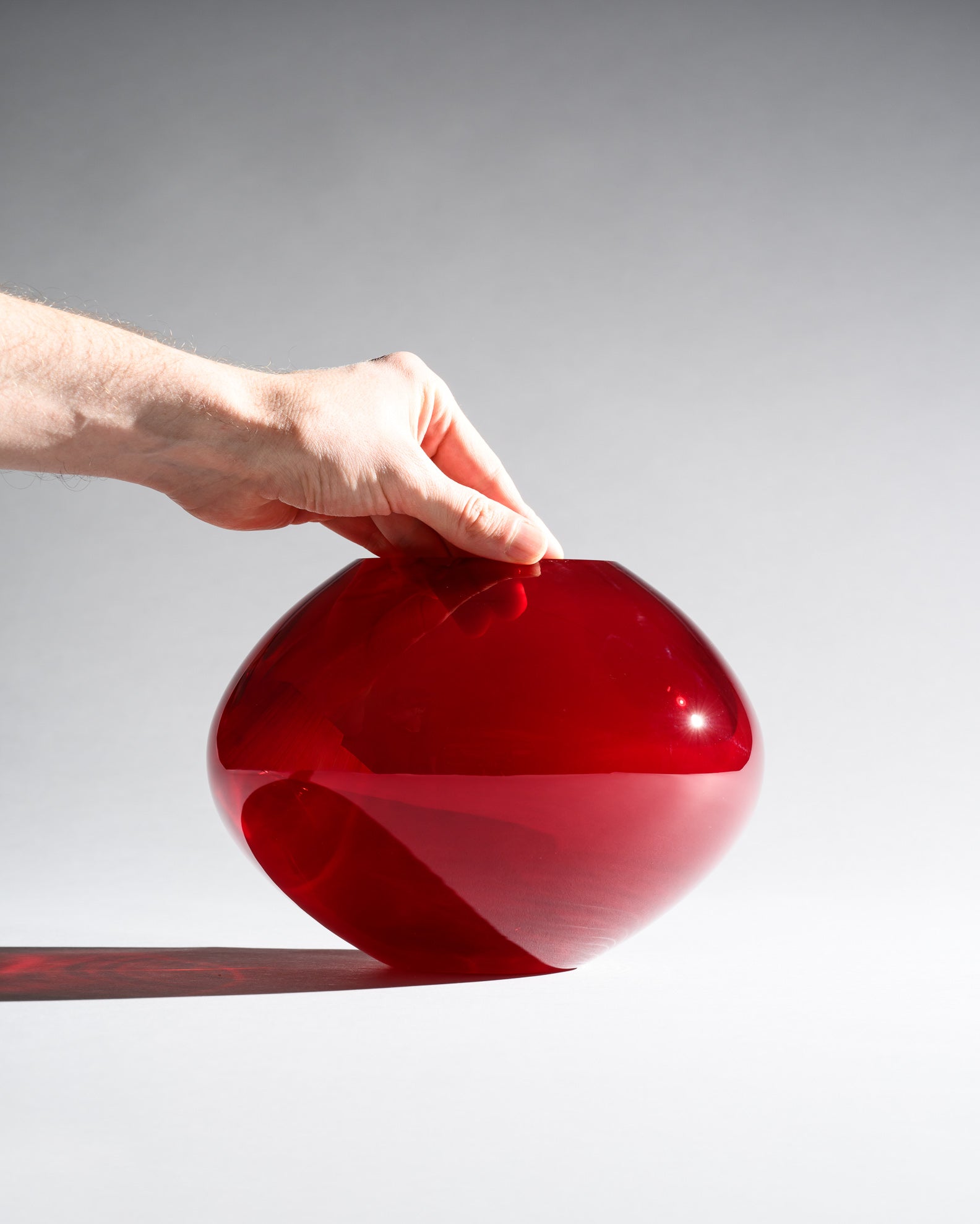 Pure Ambition Wine-Red Glass Vase - Rosenthal Studio-Line, 1980s