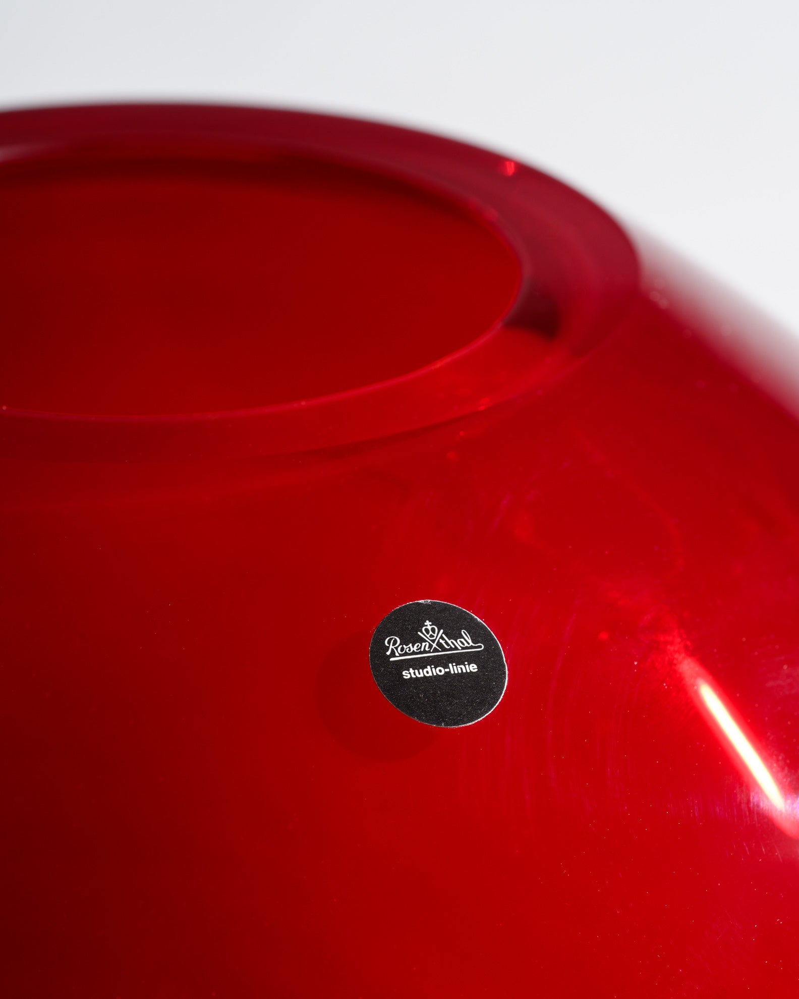 Pure Ambition Wine-Red Glass Vase - Rosenthal Studio-Line, 1980s