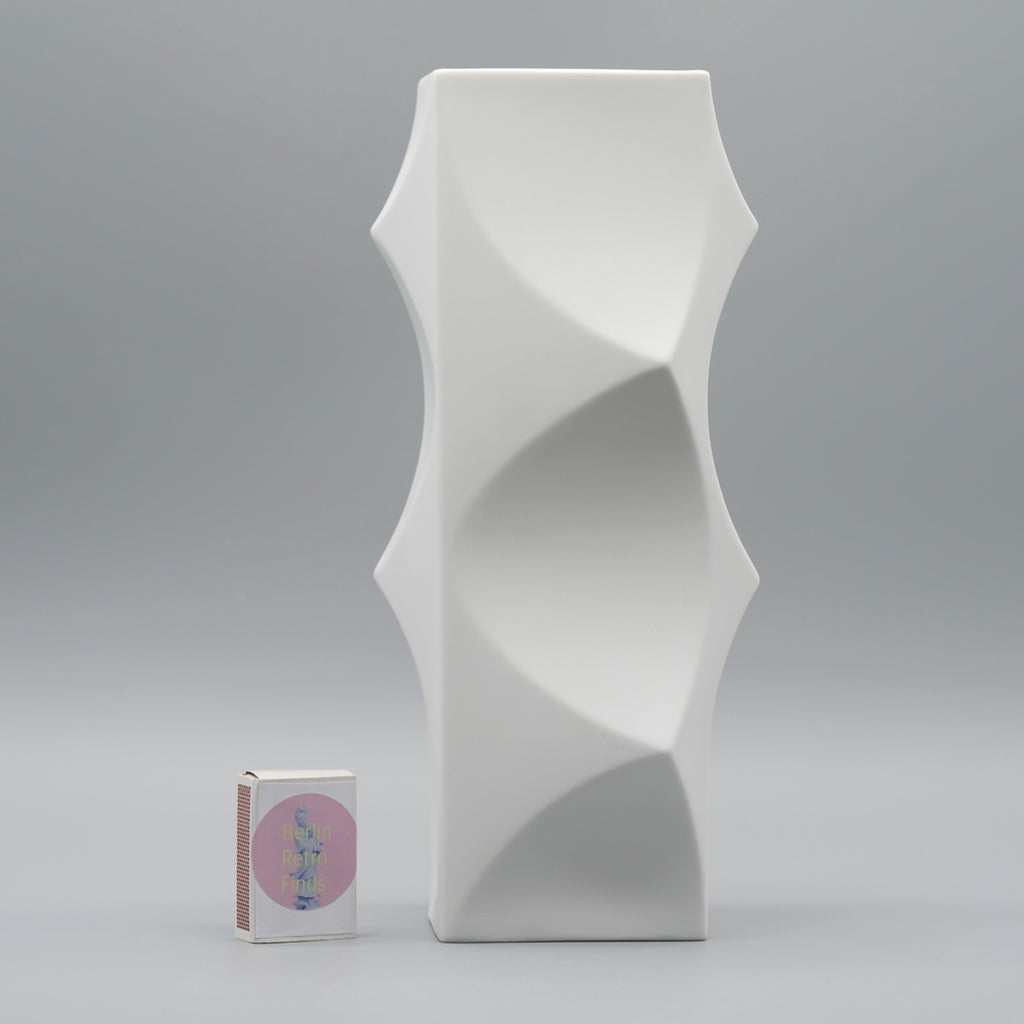 Bisque Porcelain Trio “Archais” (incl. “Artichoke”) – Heinrich Fuchs for Hutschenreuther, 1960s–70s