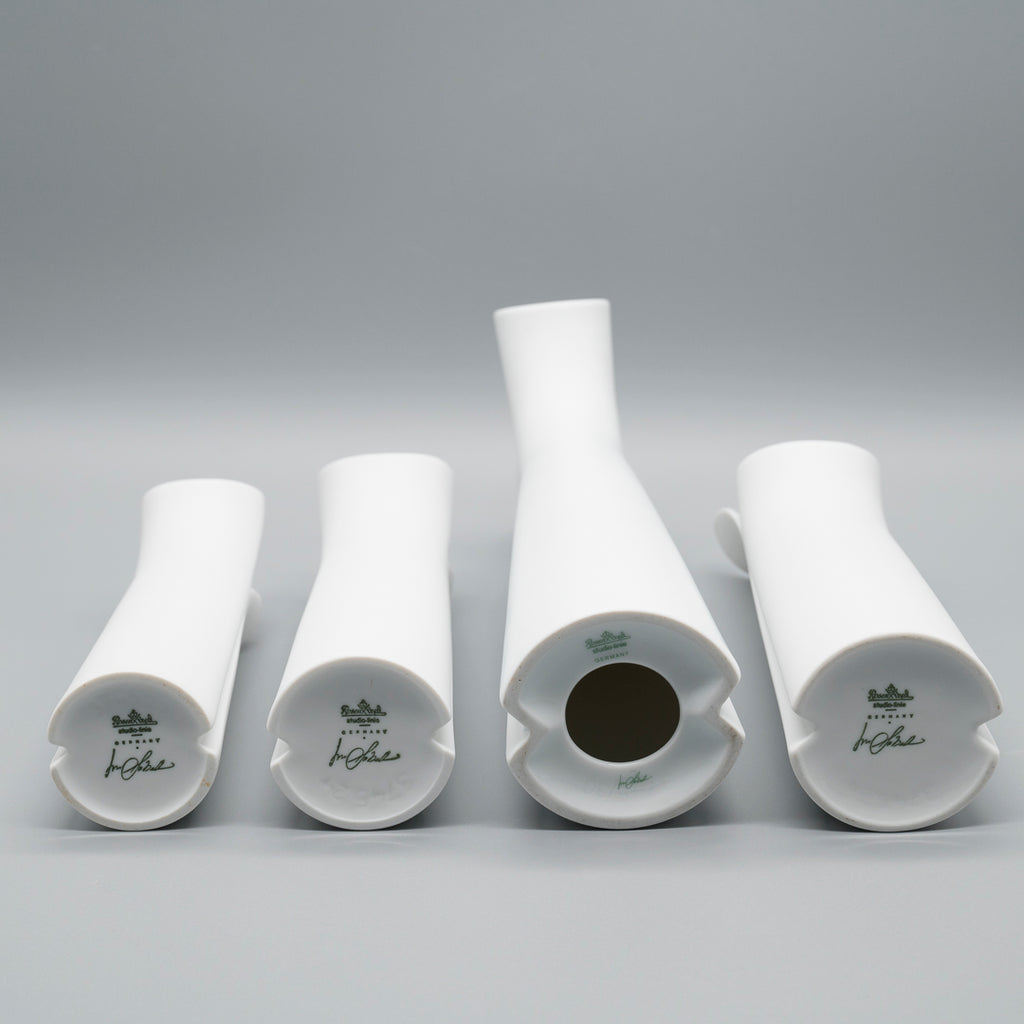 Pianta Porcelain Vases Trio & Candle Holder - Lino Sabattini for Rosenthal, 1980s