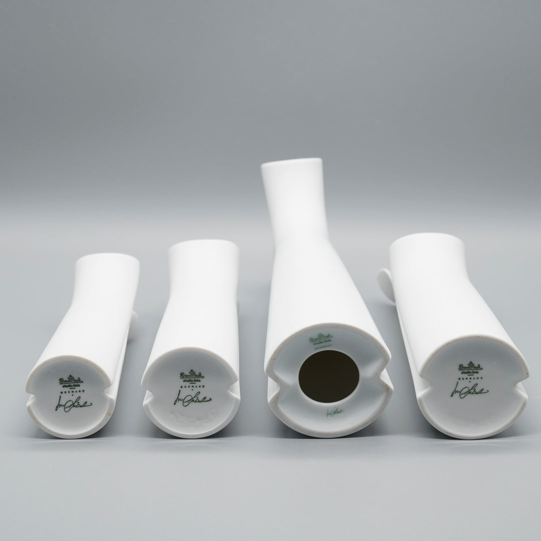 Pianta Porcelain Vases Trio & Candle Holder - Lino Sabattini for Rosenthal, 1980s