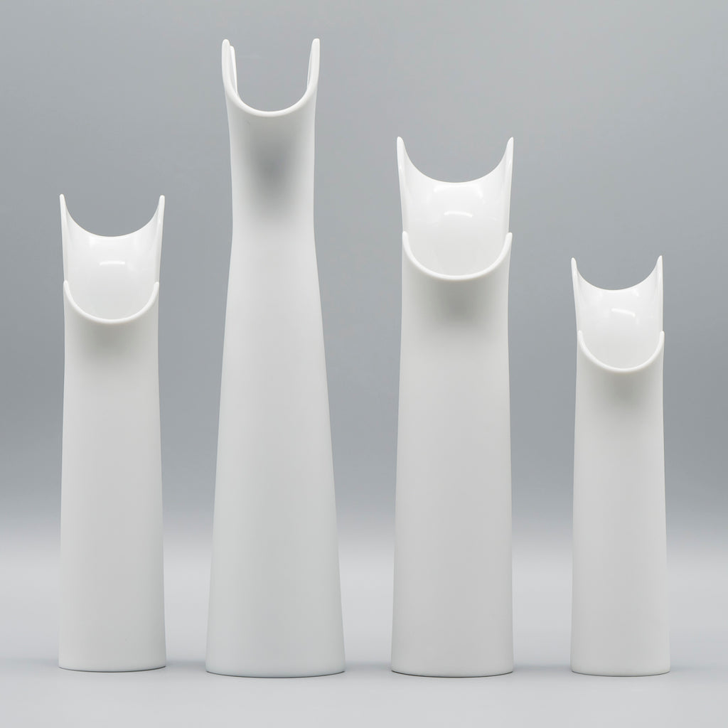 Pianta Porcelain Vases Trio & Candle Holder - Lino Sabattini for Rosenthal, 1980s