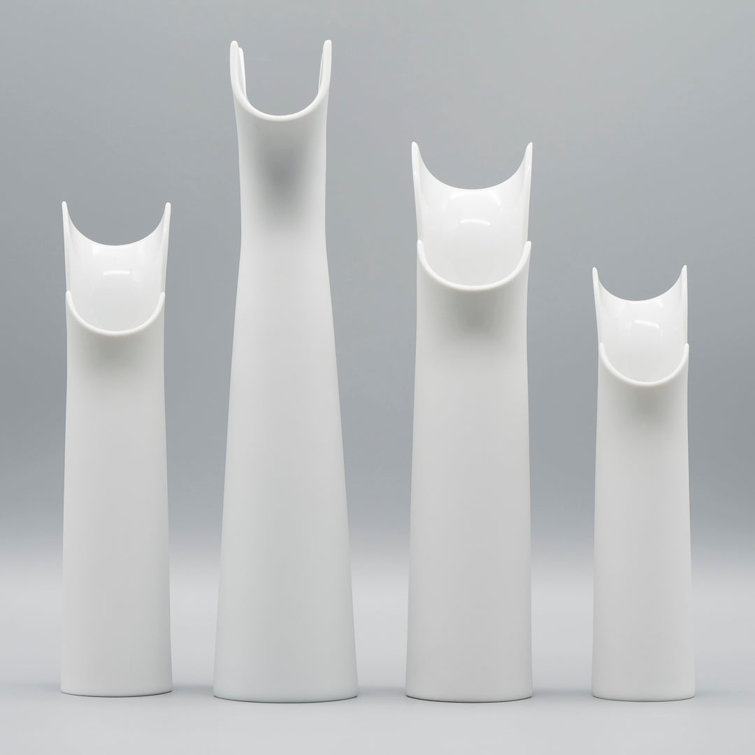 Pianta Porcelain Vases Trio & Candle Holder - Lino Sabattini for Rosenthal, 1980s
