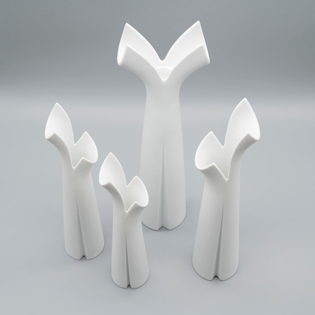 Pianta Porcelain Vases Trio & Candle Holder - Lino Sabattini for Rosenthal, 1980s