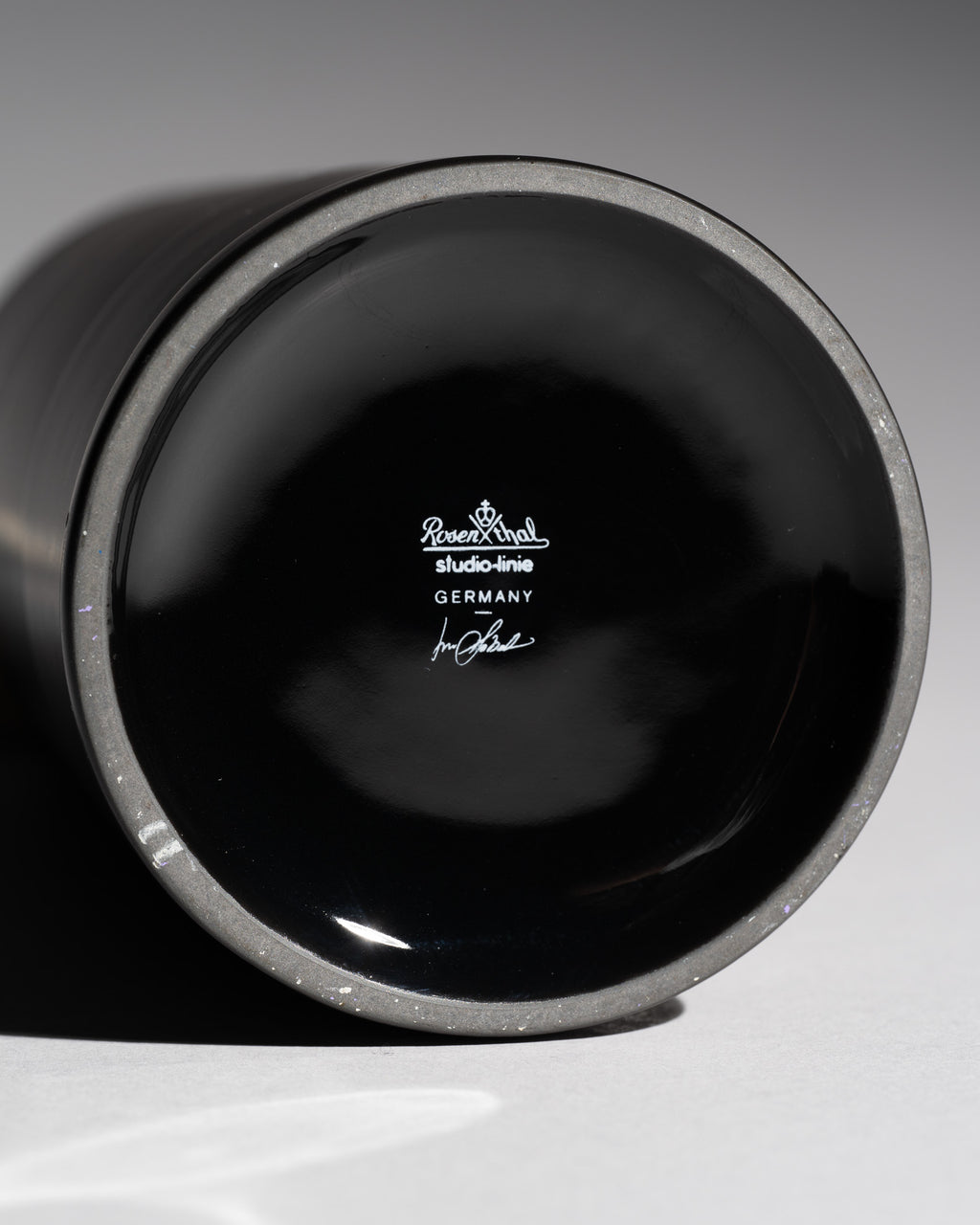 Serpentina Porcelaine Noire Vase Duo - Marcello Morandini for Rosenthal, 1980s