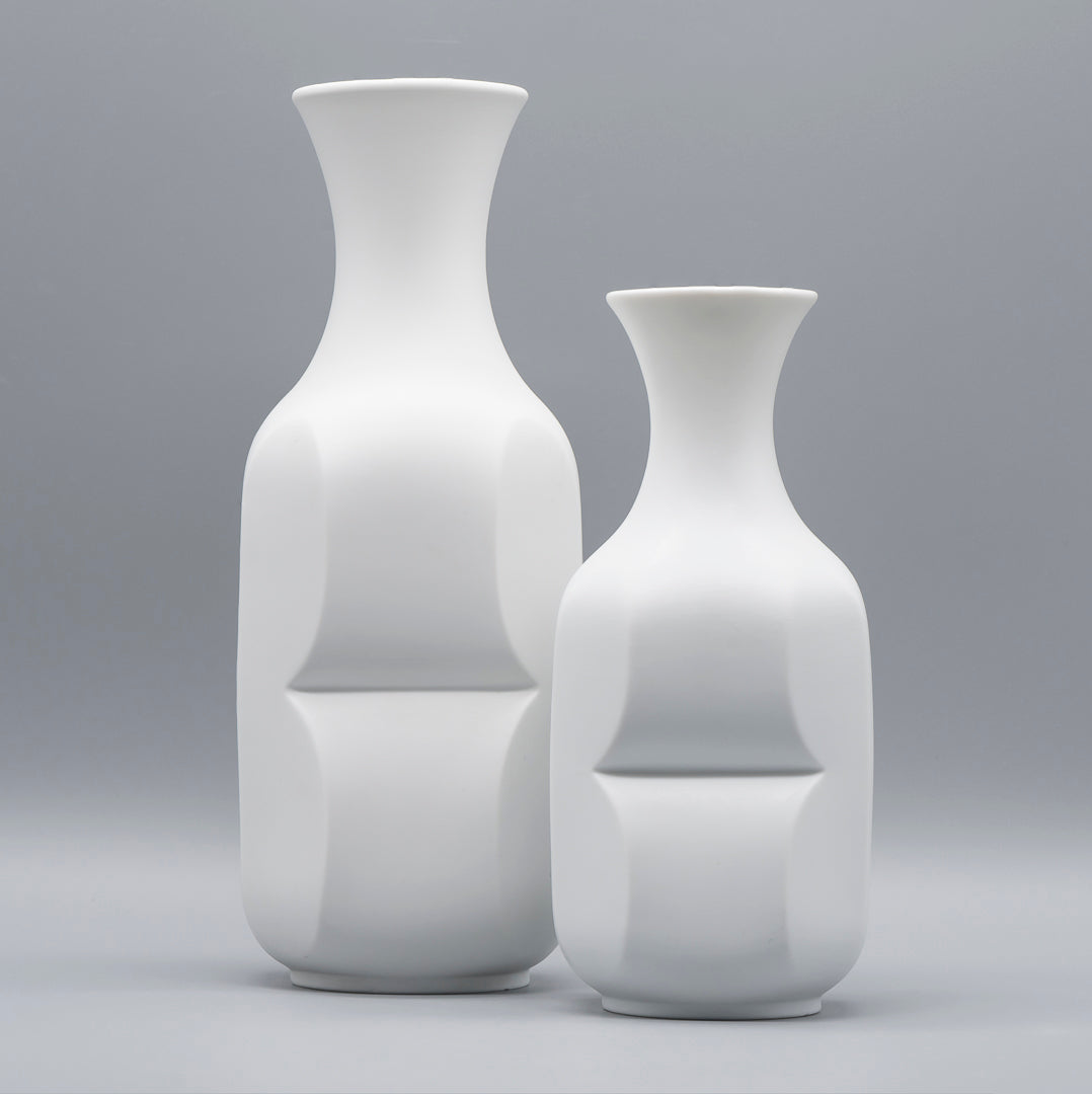 Bisque porcelain vase duo “Archais” – Heinrich Fuchs for Hutschenreuther, 1960s–1970s