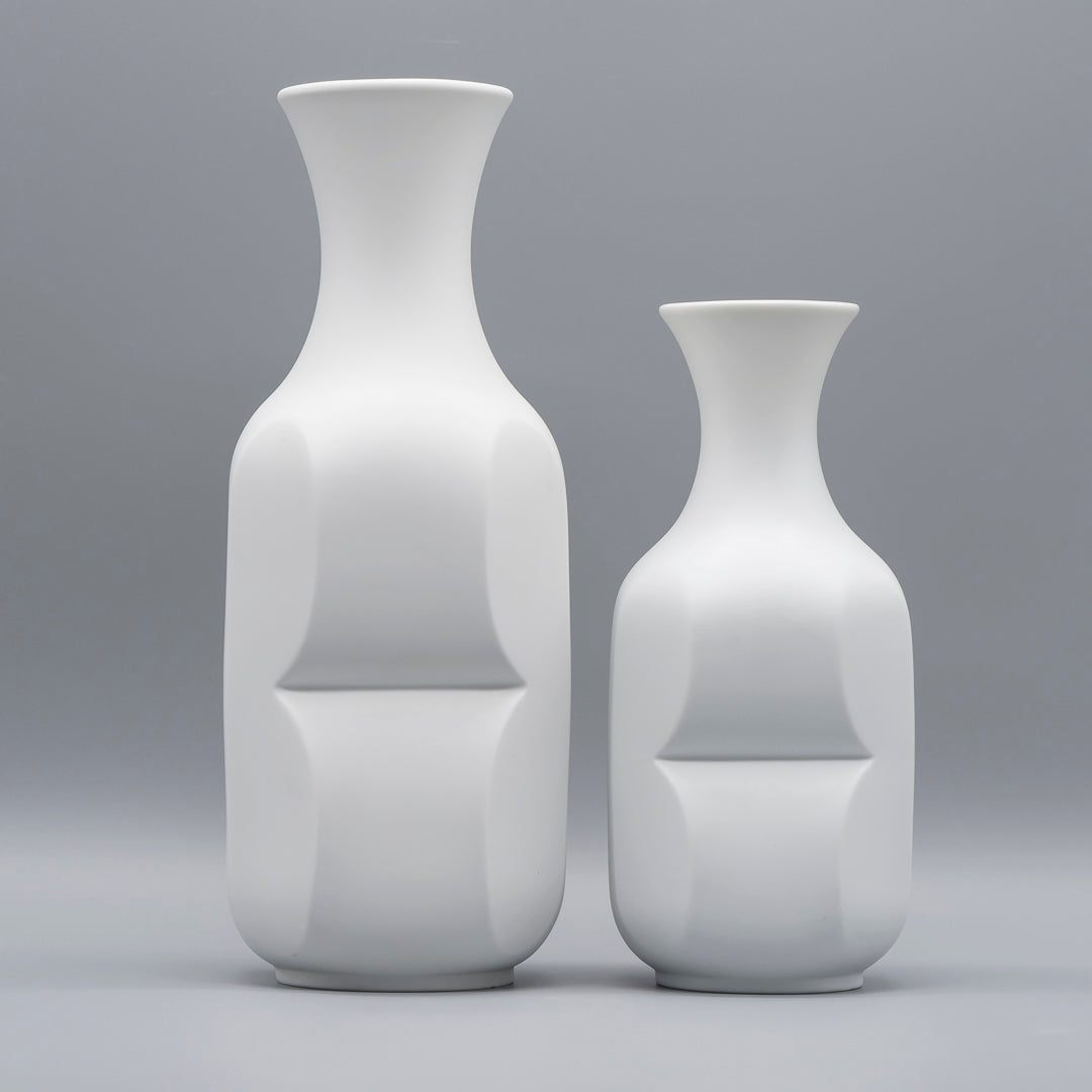 Bisque porcelain vase duo “Archais” – Heinrich Fuchs for Hutschenreuther, 1960s–1970s
