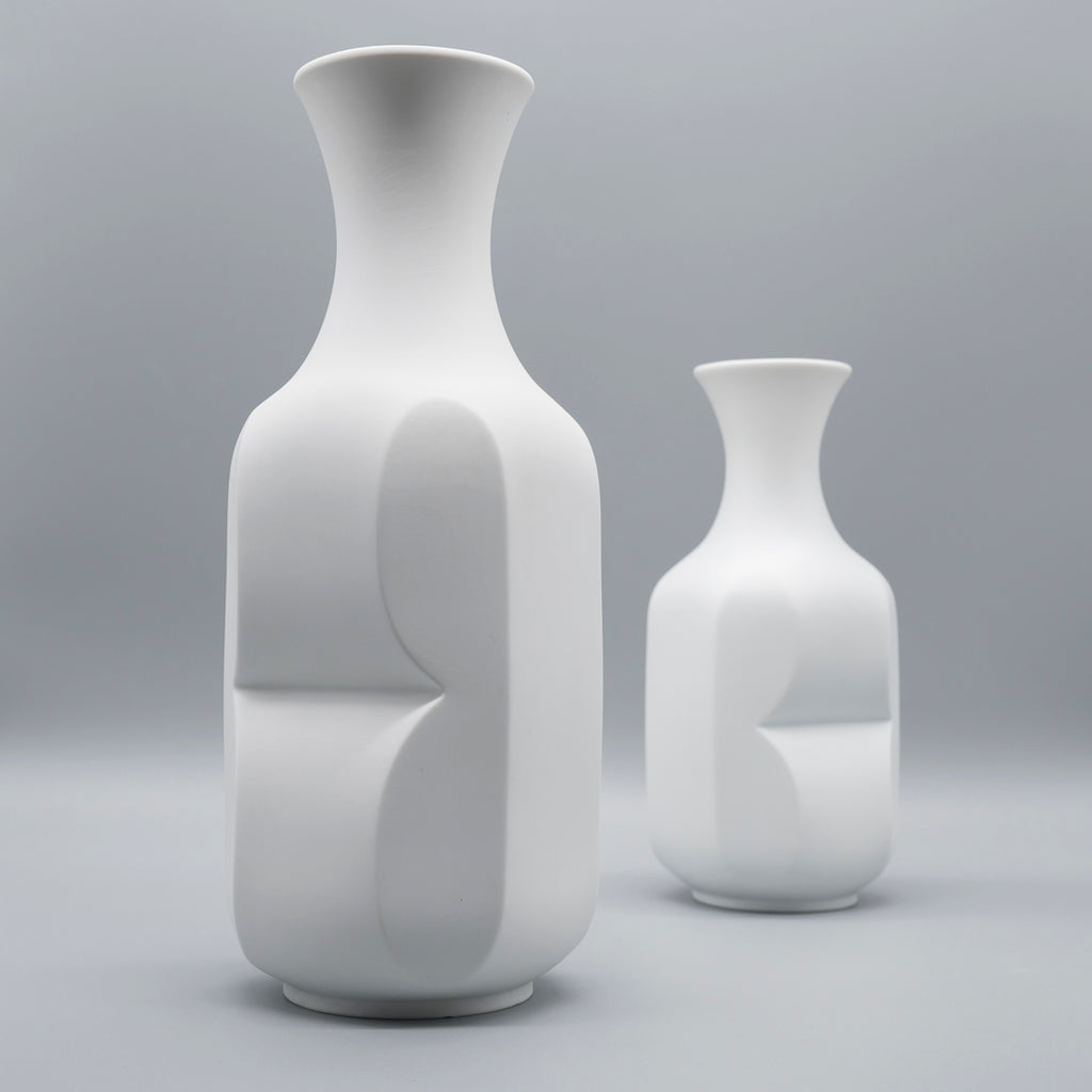 Bisque porcelain vase duo “Archais” – Heinrich Fuchs for Hutschenreuther, 1960s–1970s