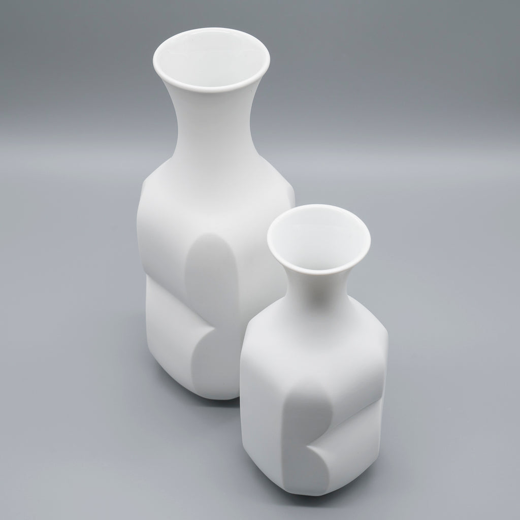 Bisque porcelain vase duo “Archais” – Heinrich Fuchs for Hutschenreuther, 1960s–1970s