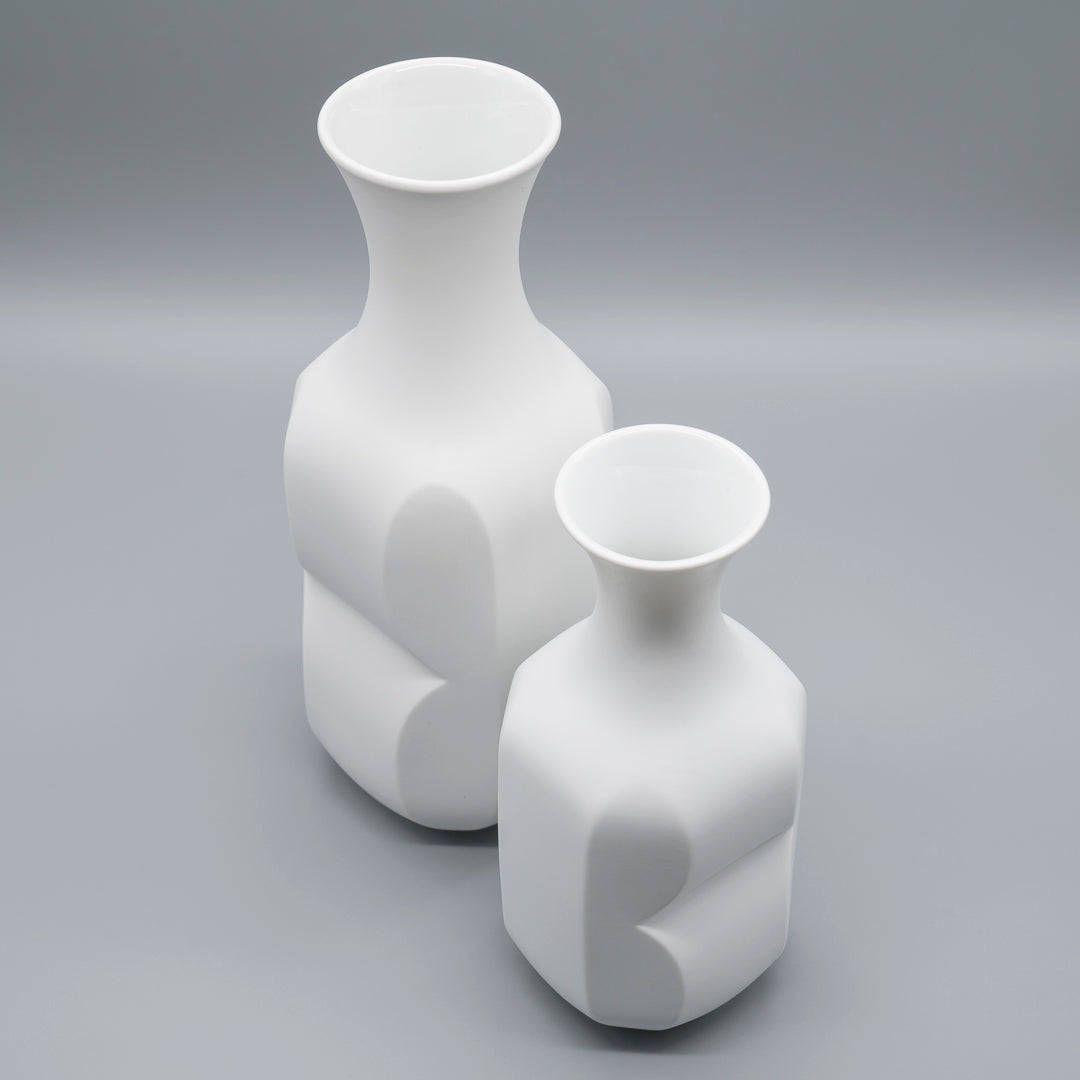 Bisque porcelain vase duo “Archais” – Heinrich Fuchs for Hutschenreuther, 1960s–1970s
