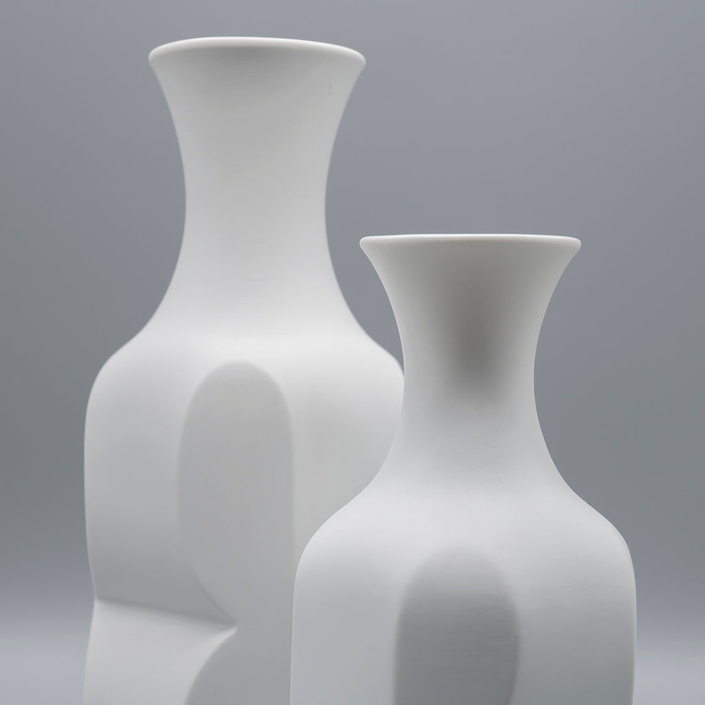 Bisque porcelain vase duo “Archais” – Heinrich Fuchs for Hutschenreuther, 1960s–1970s