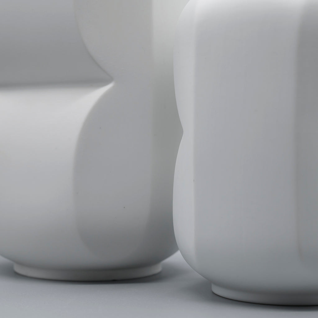 Bisque porcelain vase duo “Archais” – Heinrich Fuchs for Hutschenreuther, 1960s–1970s