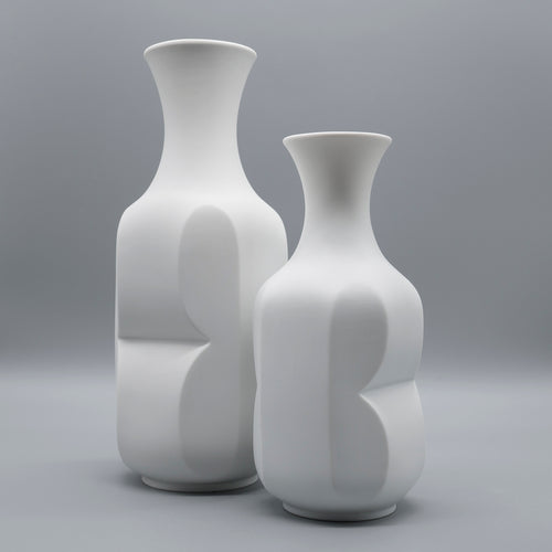 Bisque porcelain vase duo “Archais” – Heinrich Fuchs for Hutschenreuther, 1960s–1970s