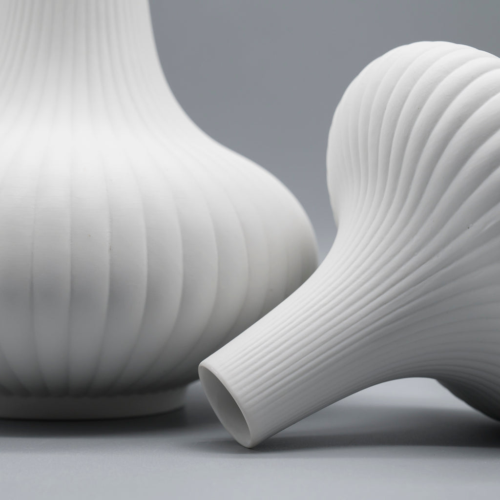 Vintage Bisque Porcelain Vase Duo – Hutschenreuther, 1960s