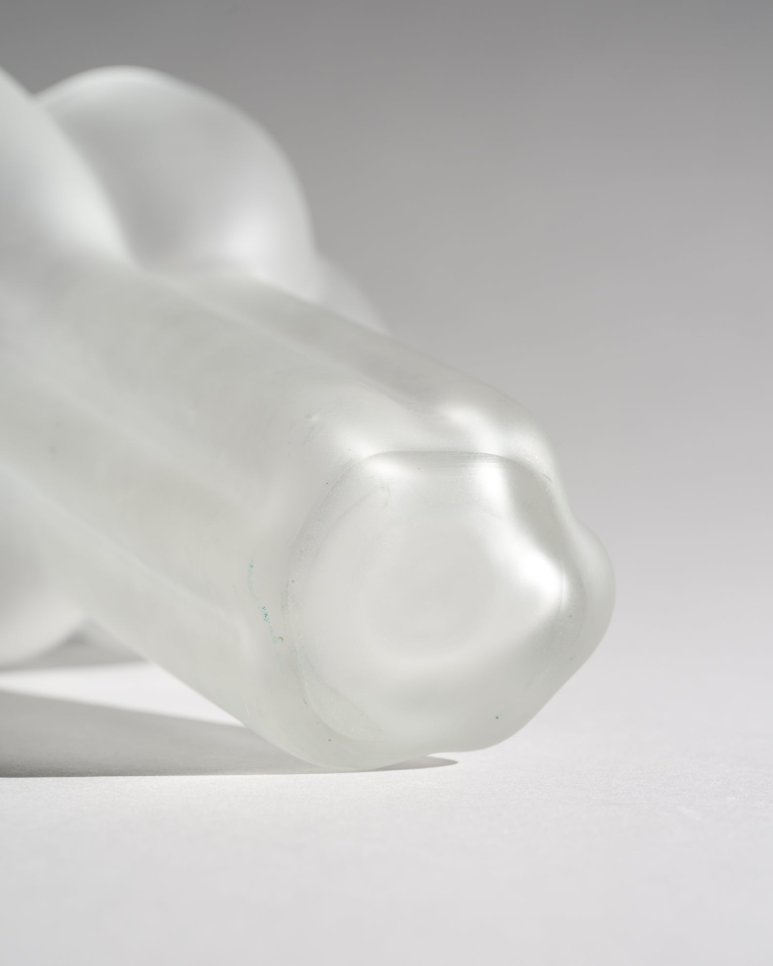 Black & Frosted Glass Vase Duo - Tapio Wirkkala for Rosenthal, 1970s