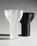 Black & Frosted Glass Vase Duo - Tapio Wirkkala for Rosenthal, 1970s