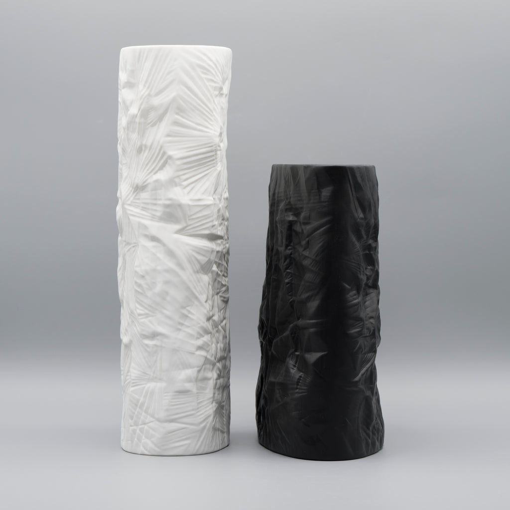 Porcelain Vase Duo “Paper Relief” – Martin Freyer for Rosenthal, 1970s