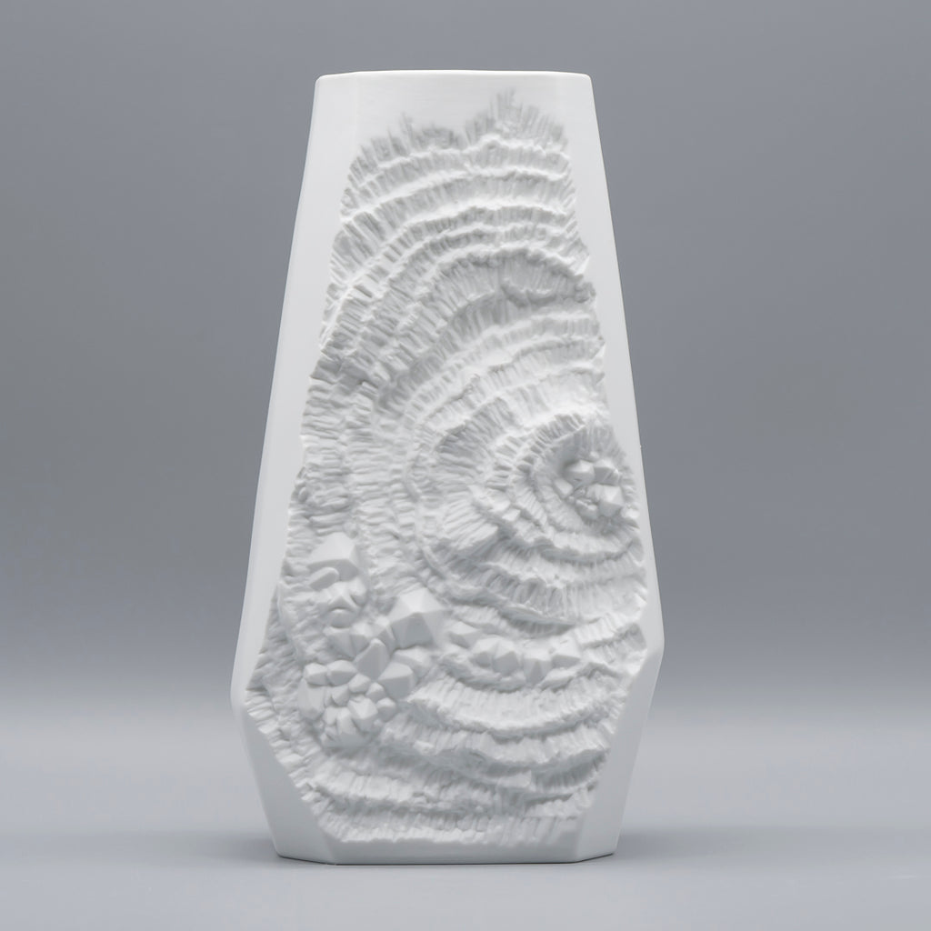 Fossil Relief Biscuit Porcelain Vase - Manfred Frey for AK Kaiser, 1970s