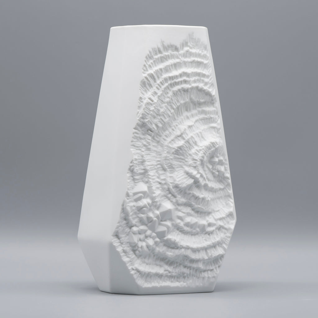 Fossil Relief Biscuit Porcelain Vase - Manfred Frey for AK Kaiser, 1970s