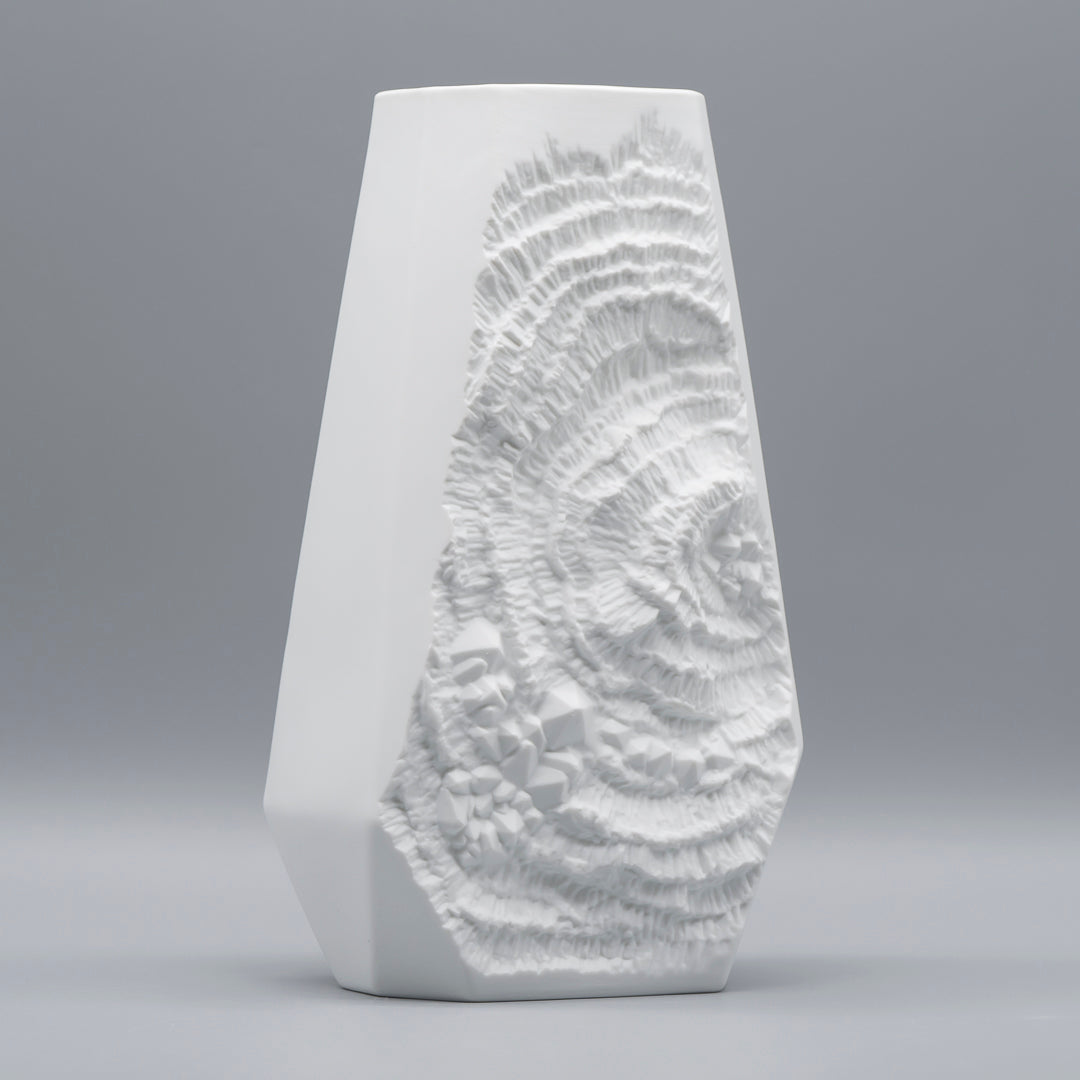 Fossil Relief Biscuit Porcelain Vase - Manfred Frey for AK Kaiser, 1970s