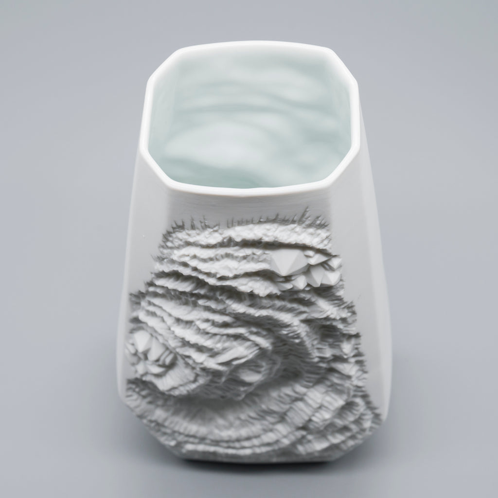 Fossil Relief Biscuit Porcelain Vase - Manfred Frey for AK Kaiser, 1970s