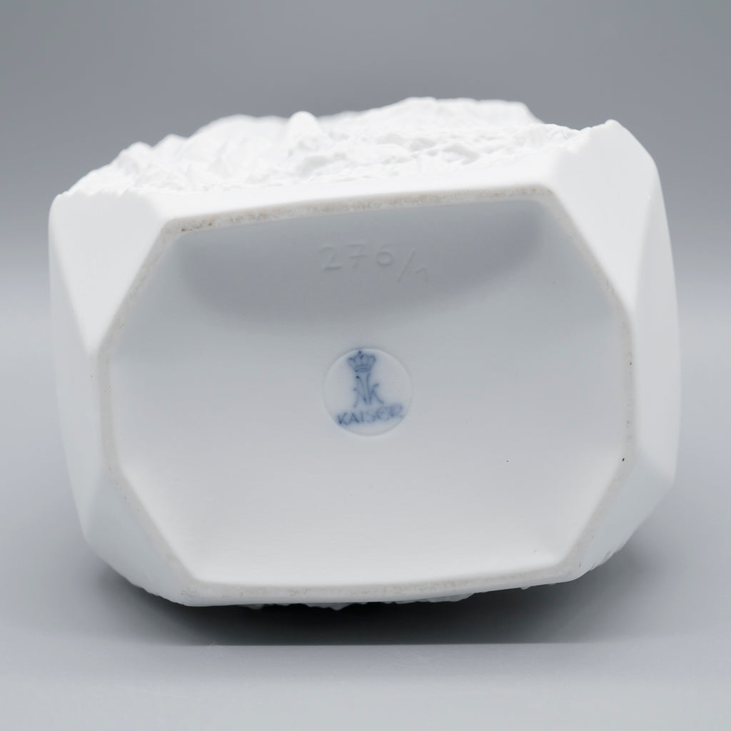 Fossil Relief Biscuit Porcelain Vase - Manfred Frey for AK Kaiser, 1970s