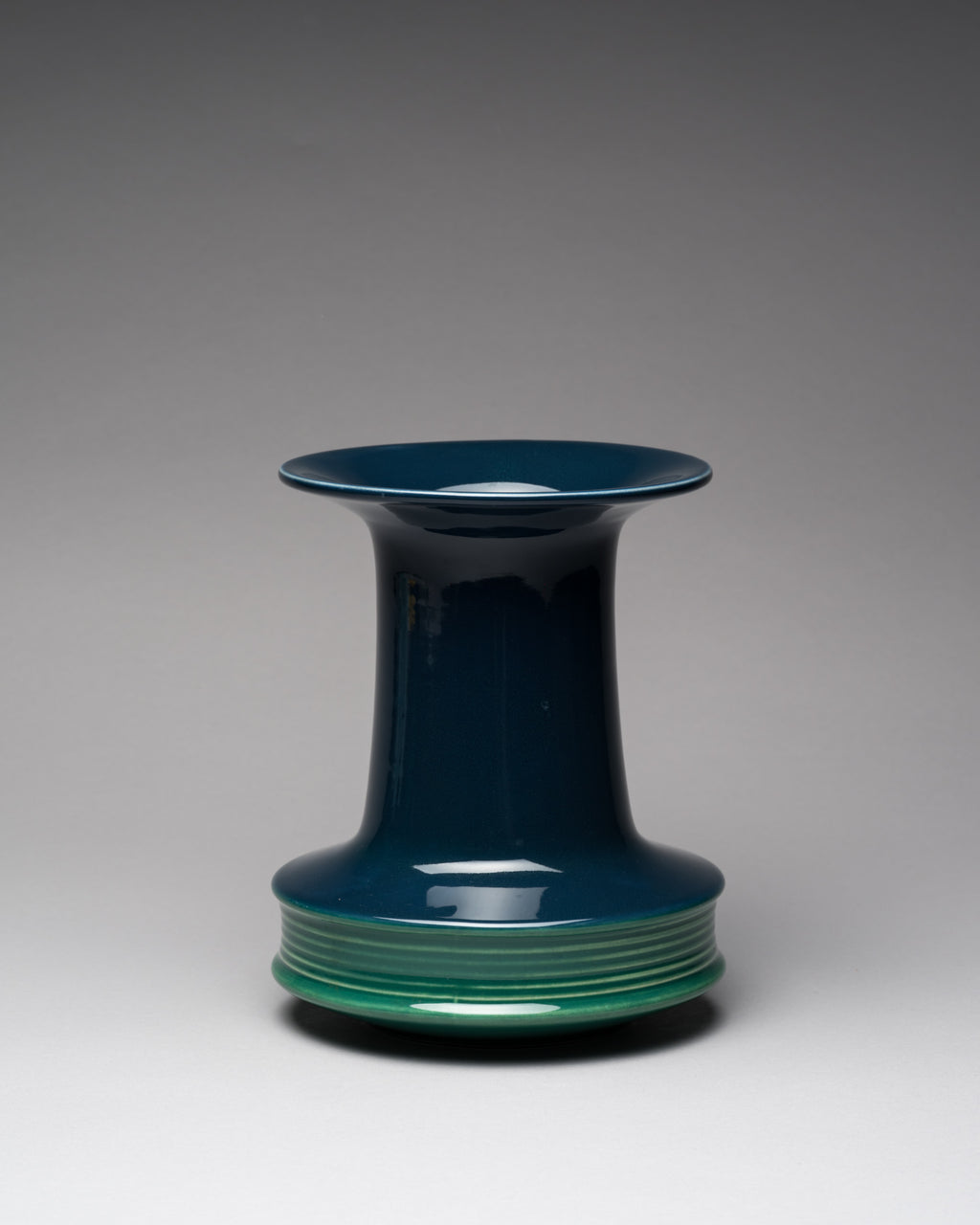 Plus Blue–Green Porcelain Vase – Tapio Wirkkala for Rosenthal, 1960s–1970s
