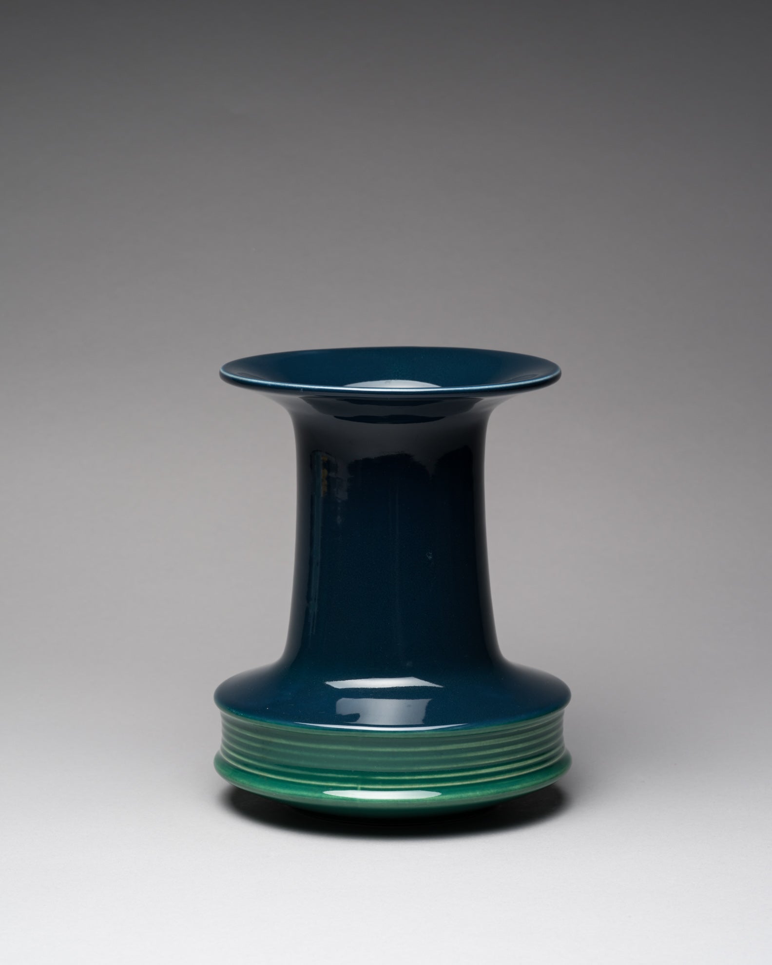 Plus Blue–Green Porcelain Vase – Tapio Wirkkala for Rosenthal, 1960s–1970s