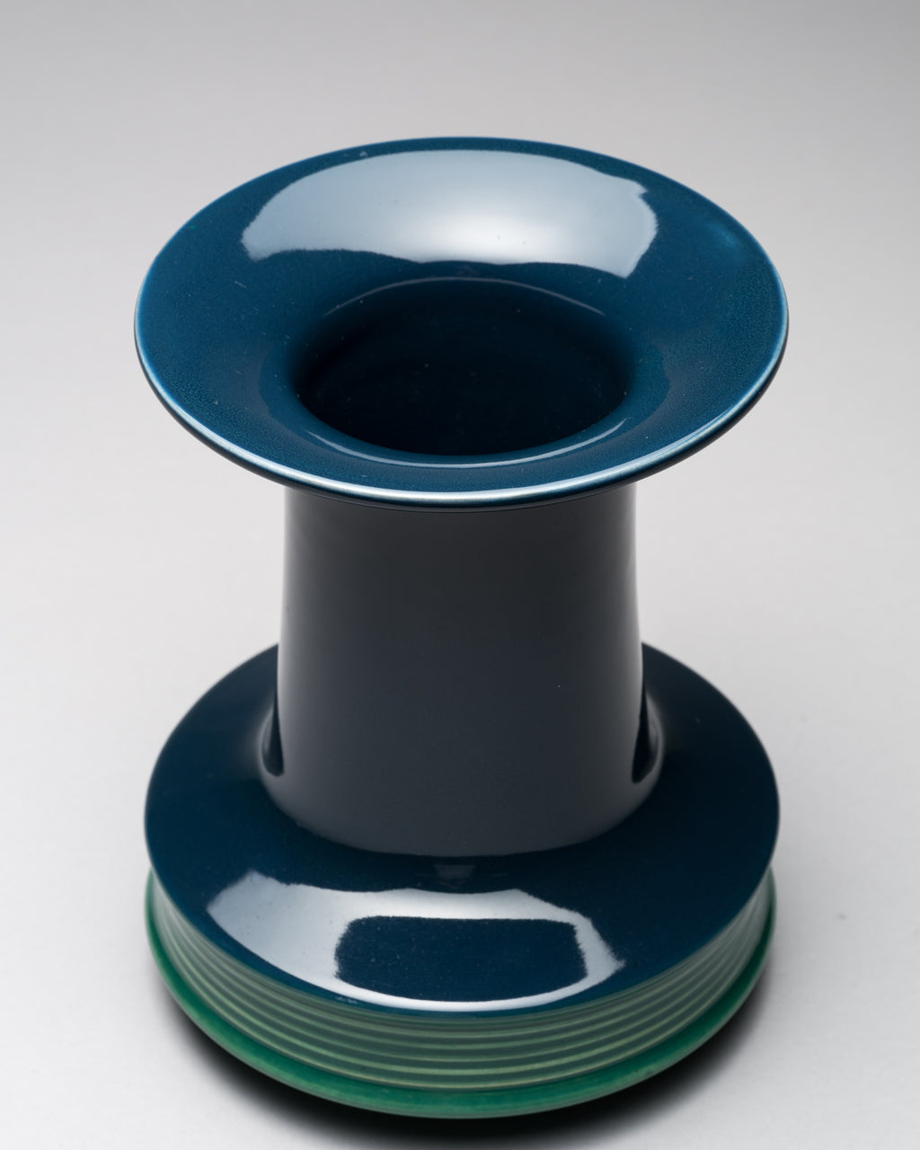 Plus Blue–Green Porcelain Vase – Tapio Wirkkala for Rosenthal, 1960s–1970s