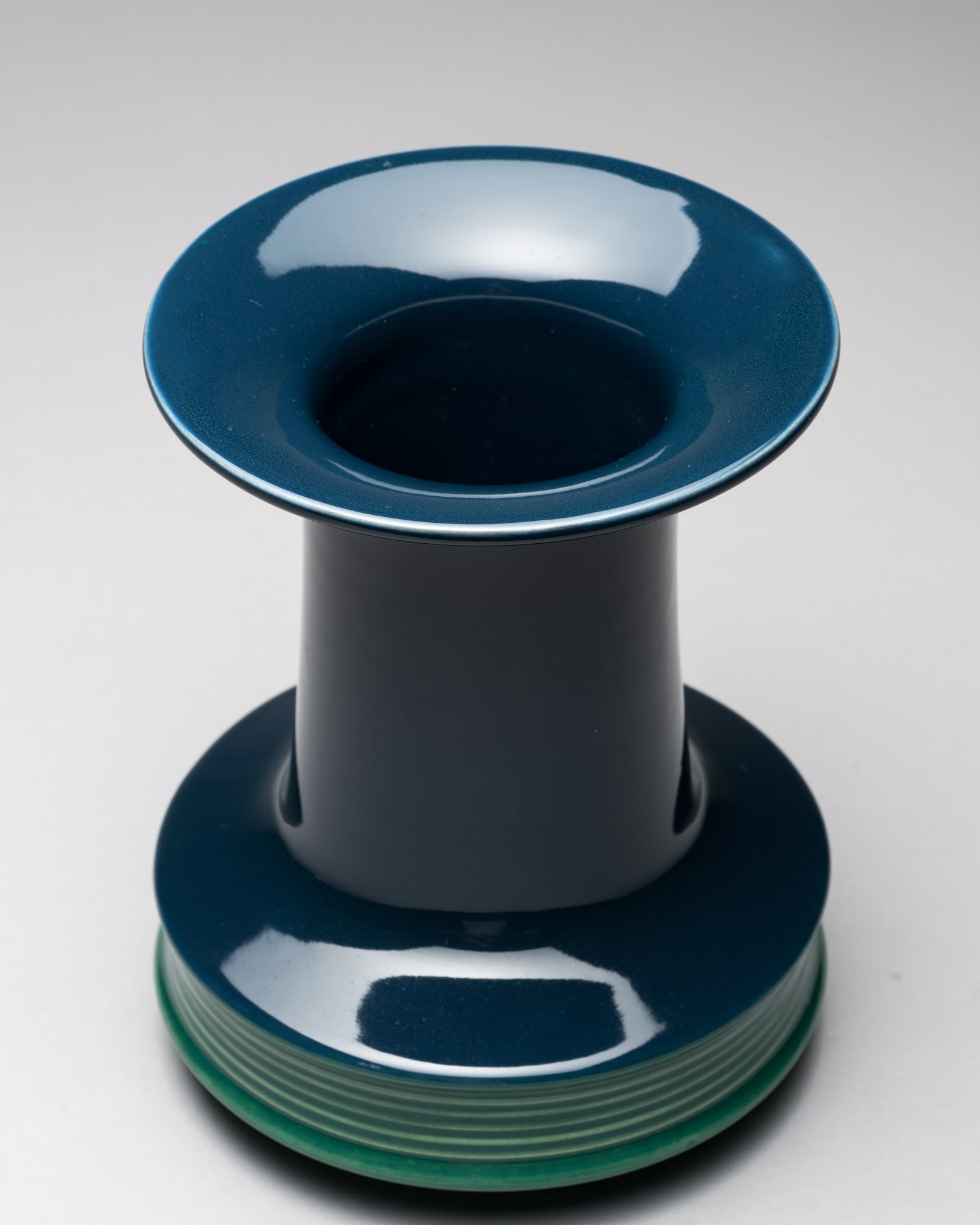 Plus Blue–Green Porcelain Vase – Tapio Wirkkala for Rosenthal, 1960s–1970s
