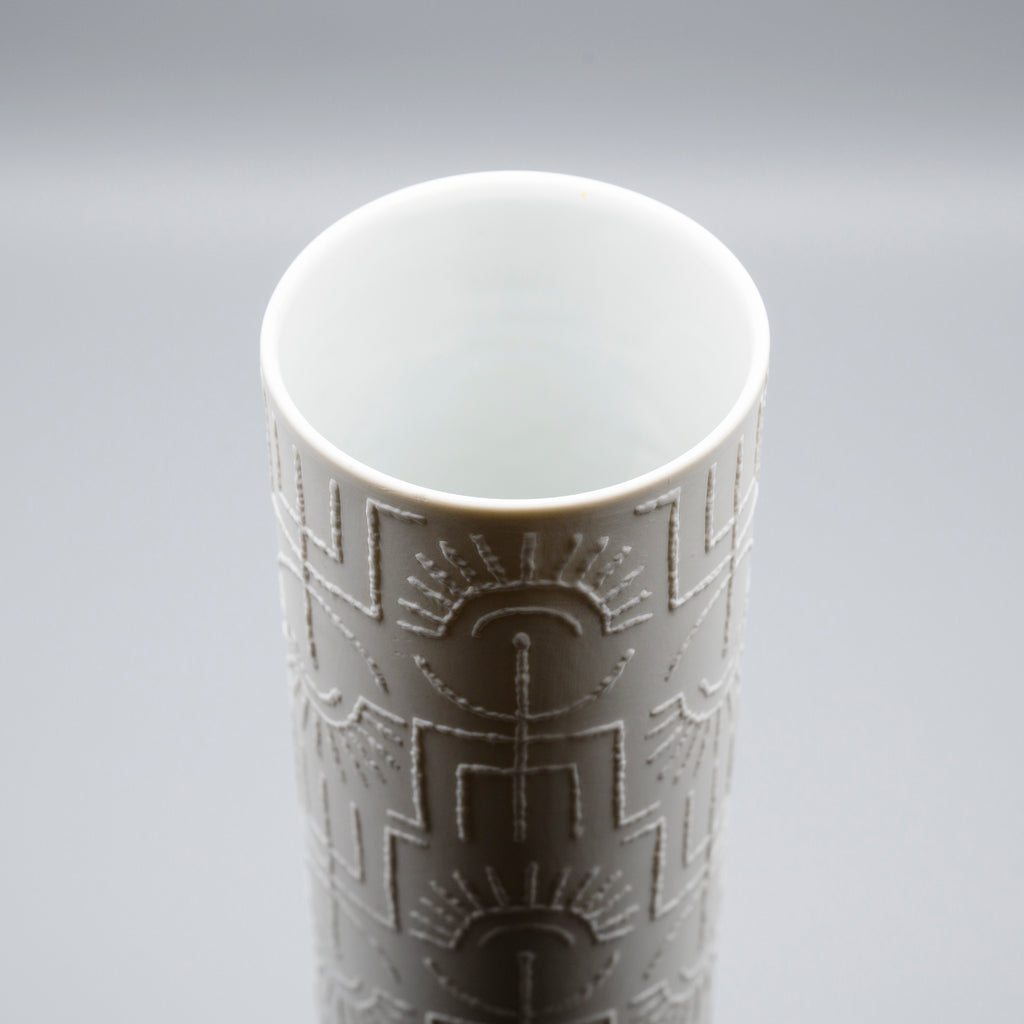“Tribal” Porcelain Vase Duo – Cuno Fischer for Rosenthal, 1960s