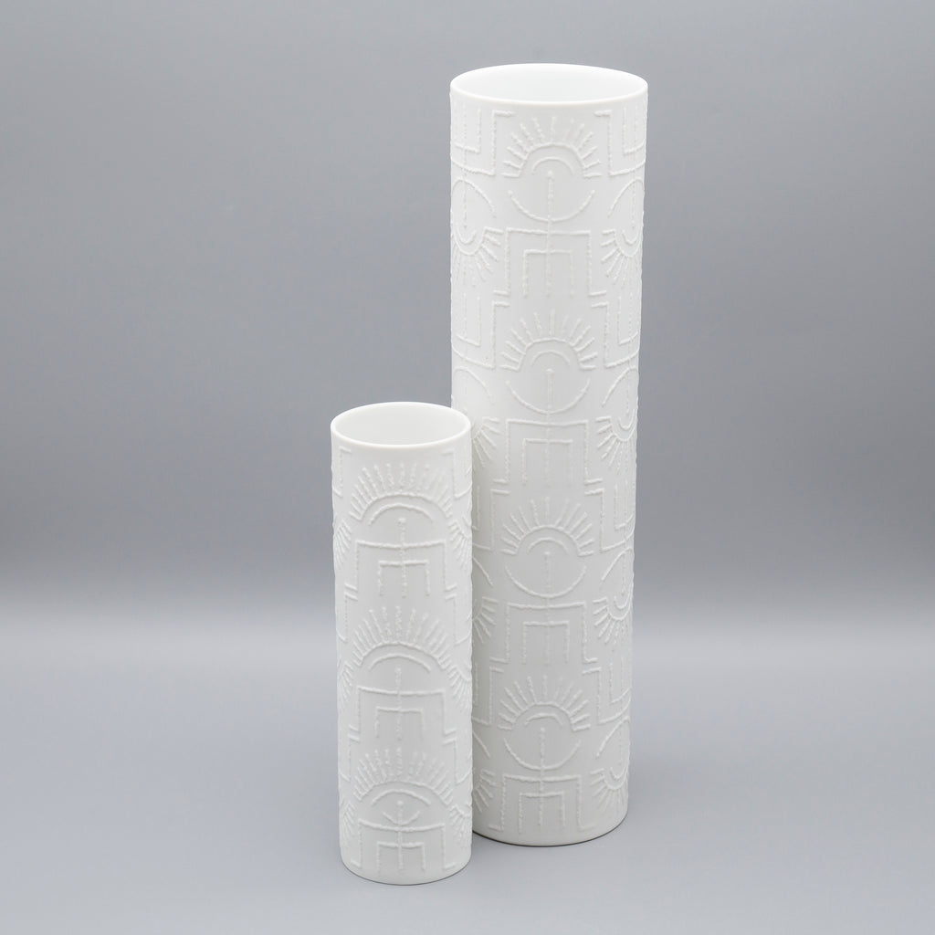 “Tribal” Porcelain Vase Duo – Cuno Fischer for Rosenthal, 1960s