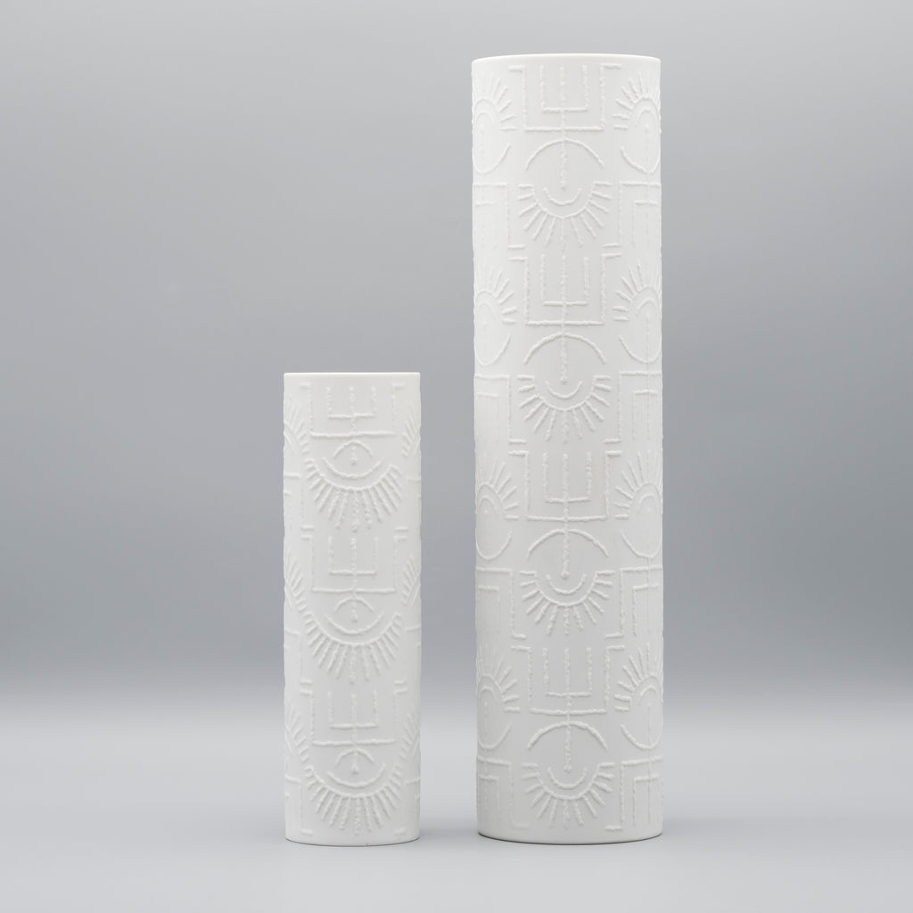 “Tribal” Porcelain Vase Duo – Cuno Fischer for Rosenthal, 1960s