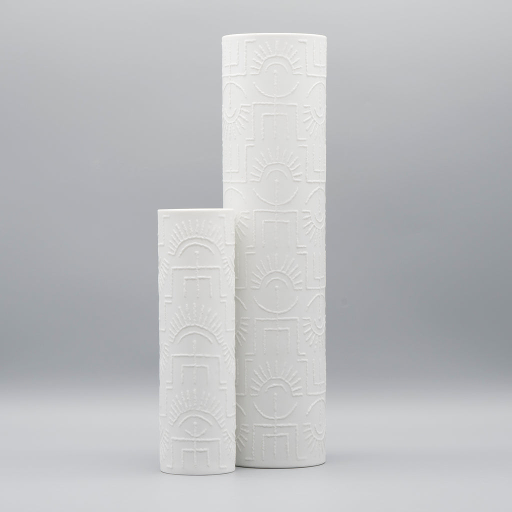“Tribal” Porcelain Vase Duo – Cuno Fischer for Rosenthal, 1960s