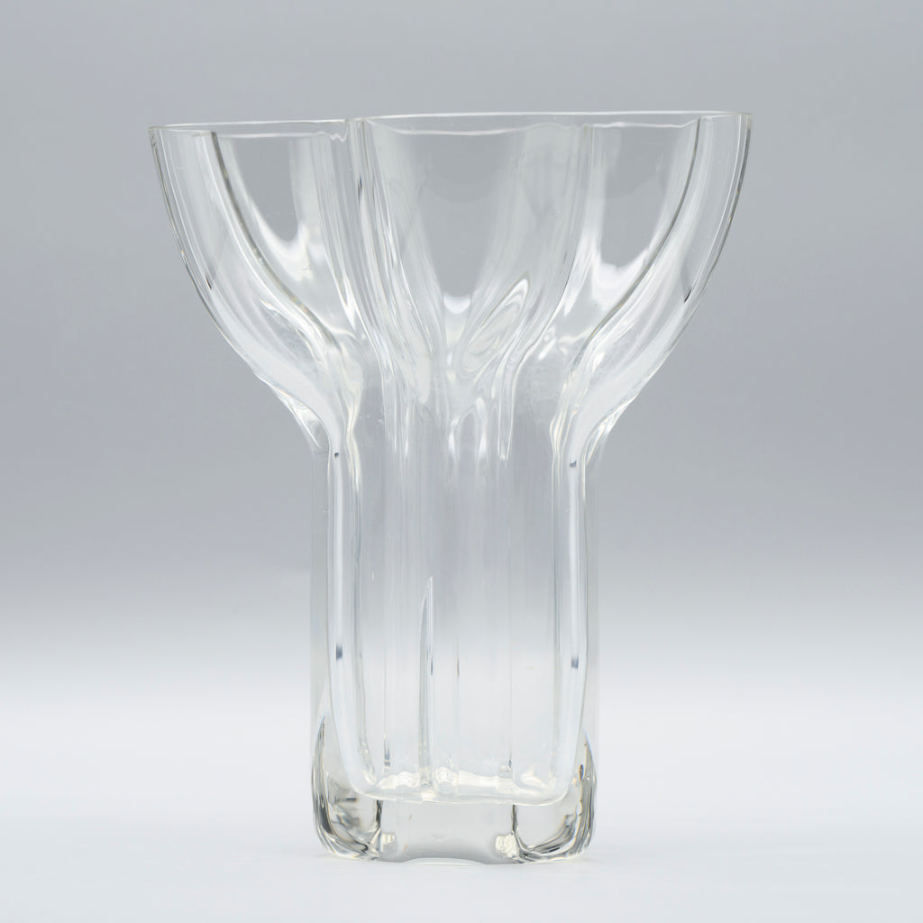 Clear Glass Fluted Vase - Tapio Wirkkala for Rosenthal, Mid-20th Century