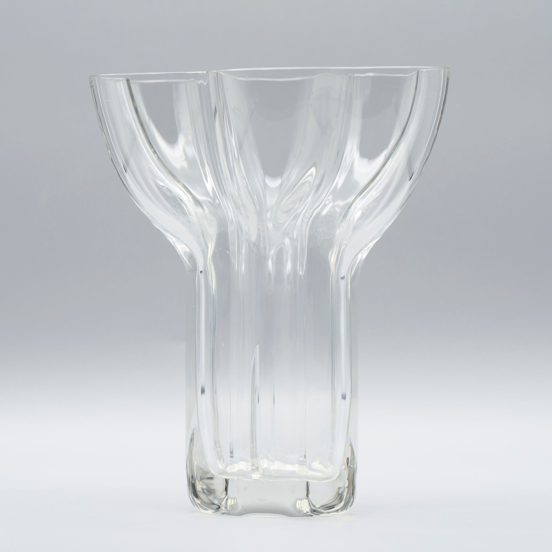 Clear Glass Fluted Vase - Tapio Wirkkala for Rosenthal, Mid-20th Century