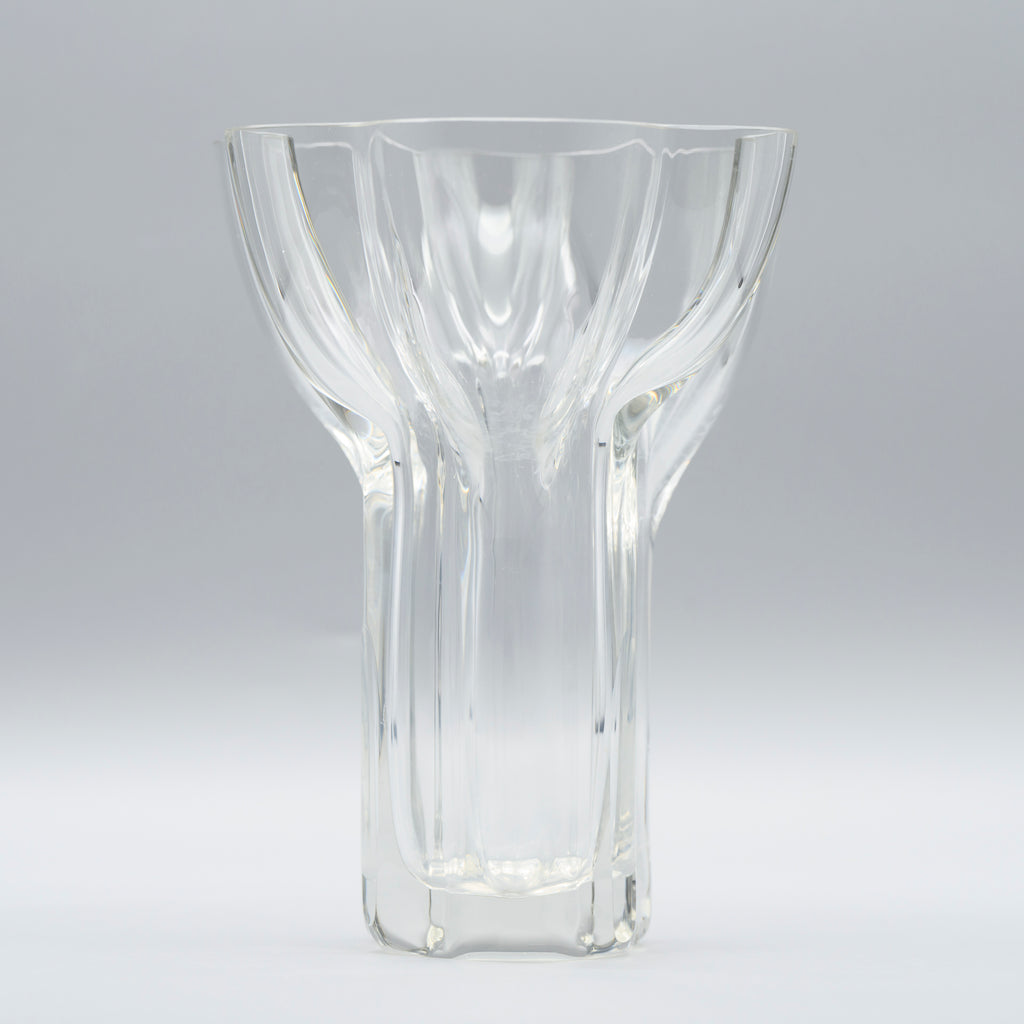 Clear Glass Fluted Vase - Tapio Wirkkala for Rosenthal, Mid-20th Century