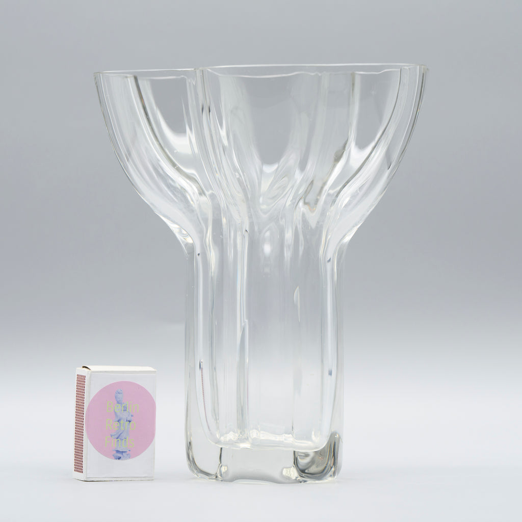 Clear Glass Fluted Vase - Tapio Wirkkala for Rosenthal, Mid-20th Century