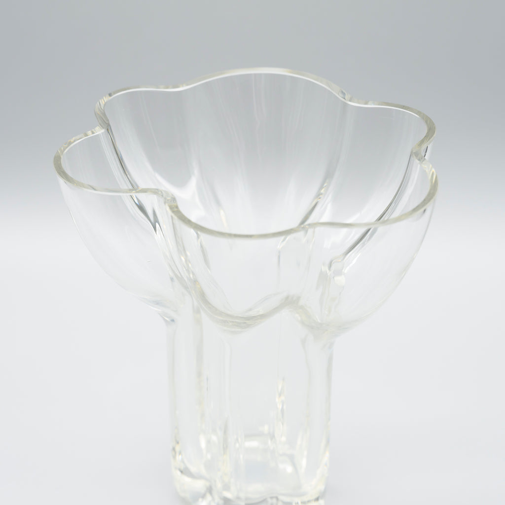 Clear Glass Fluted Vase - Tapio Wirkkala for Rosenthal, Mid-20th Century