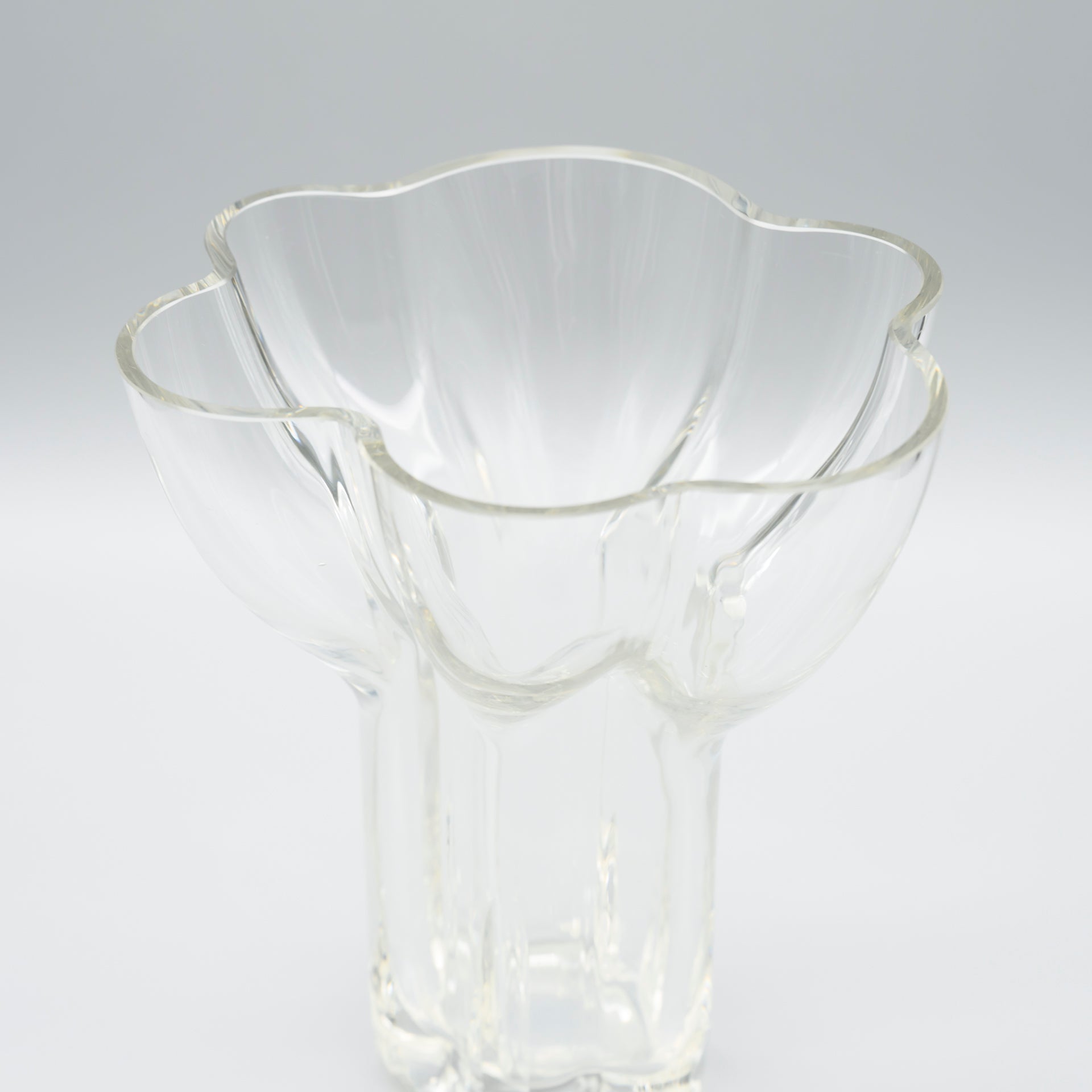 Clear Glass Fluted Vase - Tapio Wirkkala for Rosenthal, Mid-20th Century