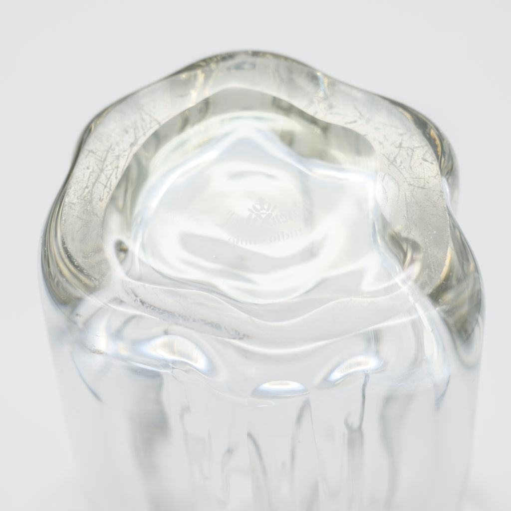 Clear Glass Fluted Vase - Tapio Wirkkala for Rosenthal, Mid-20th Century