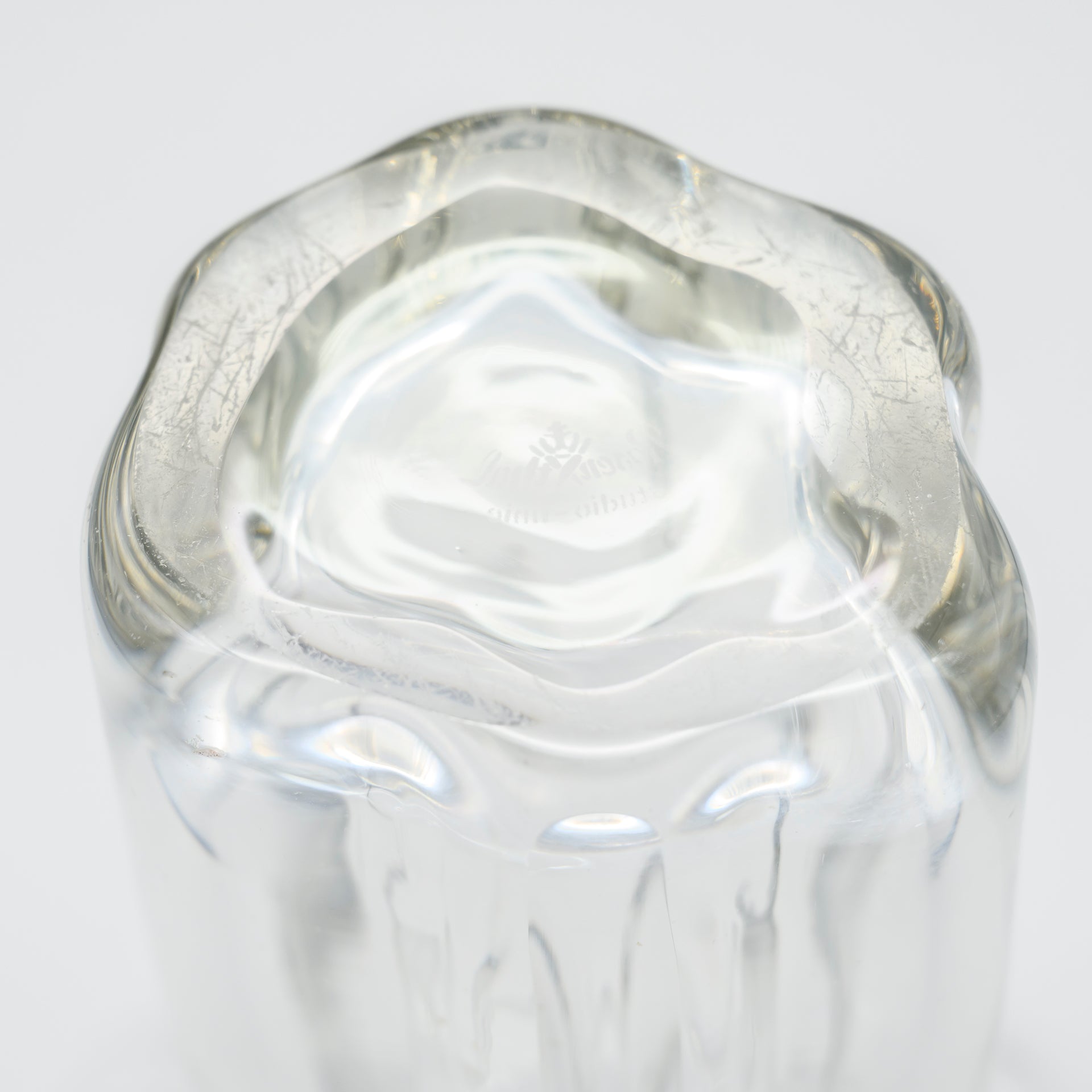 Clear Glass Fluted Vase - Tapio Wirkkala for Rosenthal, Mid-20th Century