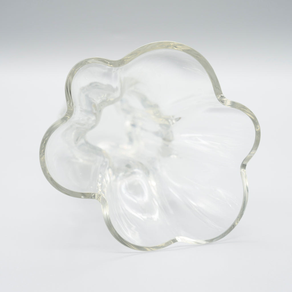 Clear Glass Fluted Vase - Tapio Wirkkala for Rosenthal, Mid-20th Century